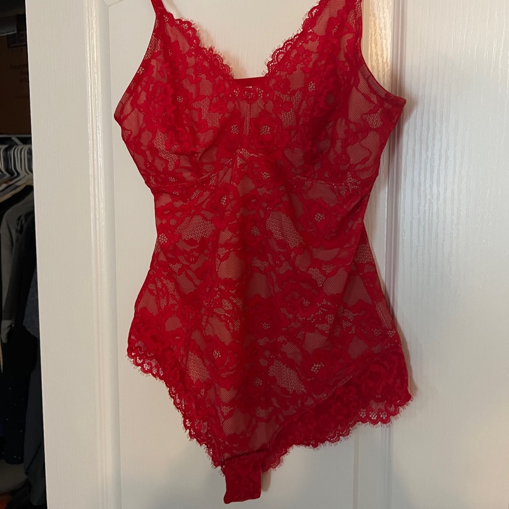 Popilush Lace Smooth Firm Control Thong Bodysuit